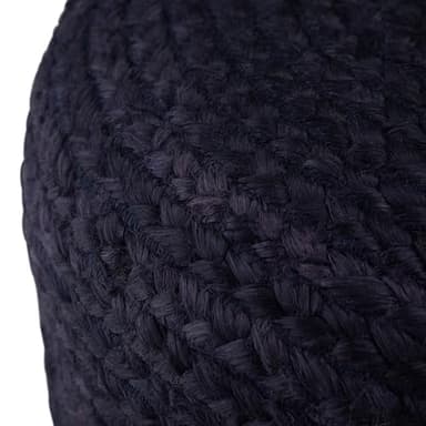 SIMPLIHOME Lydia Boho Round Pouf in Navy, Natural Braided Jute for the Living Room, Bedroom and Kids Room - Image 6