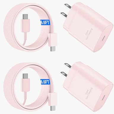 USB C Fast Charger, 25W Samsung Charger Super Fast Charging Type C Android Phone Charger with 6.6FT Cable for Samsung Galaxy S25/S25 Ultra/S25+/S24/S24 Ultra/S24+/S23 Ultra/S23/s22/S21/S20/Note 20/10 - Image 1