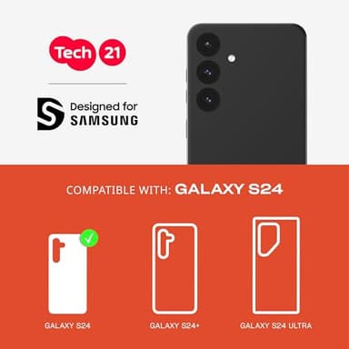 Tech21 Evo Pro Samsung S24 Case: 20ft Military Drop Proof Protection, Case for Galaxy S24 with Enhanced Camera Protection, 2 Lanyards Included for Durability and Safety - Black - Image 2