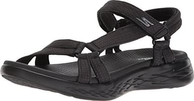 Skechers Women's On-The-Go 600-Brilliancy Sport Sandal, Black, 7 Wide - Image 1