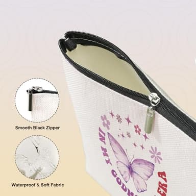 VICBOU Cute Butterfly Gifts for Women Godmother Mothers Day Makeup Bag Godmother Proposal Gift Godmother Gifts Butterfly Cosmetic Bag for Women New Mom Mommy Mama Friend Sister Christmas Birthday - Image 2