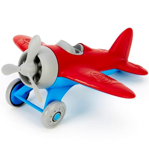 Green Toys Airplane - BPA Free, Phthalates Free, Red Aero Plane for Improving Aeronautical Knowledge of Children. Toys and Games - Image 1