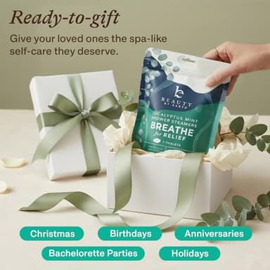 Shower Steamers Aromatherapy - USA Made with Natural Ingredients & Eucalyptus Essential Oil, Large Shower Bombs, Relaxation Spa Gifts for Women & Men, Unique Self Care Gifts - Image 5