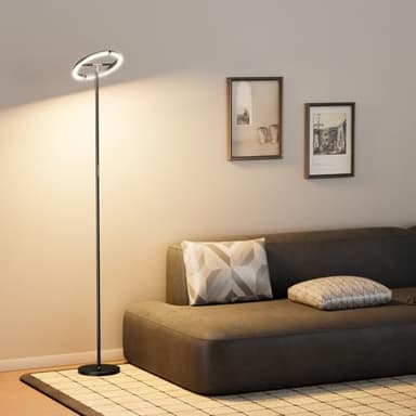 PreeOtti Floor Lamps for Living Room, 40W/2400LM Rotatable LED Floor Lamp with Touch & Remote Control, 70" Tall Standing Lamp Stepless Dimmable, Modern Torchiere Corner Lamp for Bedroom, Office - Image 2