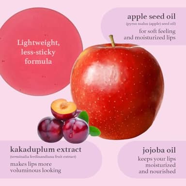 NOONI Korean Lip Oil Set - Appleberry & Appleplum | Long-Lasting, Moisturizing, Plumping, Revitalizing for Dry Lips, Waterproof, No Peel Off 0.12 FL Oz x 2ea - Image 7
