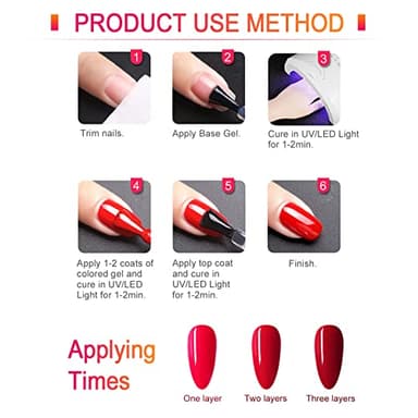 CANNI 6Pcs 9ml Hema-Free Nail Dehydrator Primer, Base Coat Reinforce Diamond Gel Top Coat and Matte Top Coat Gel Nail Polish Set, Soak Off LED Nail Gel Polish Set Nail Art Starter Manicure Salon - Image 7