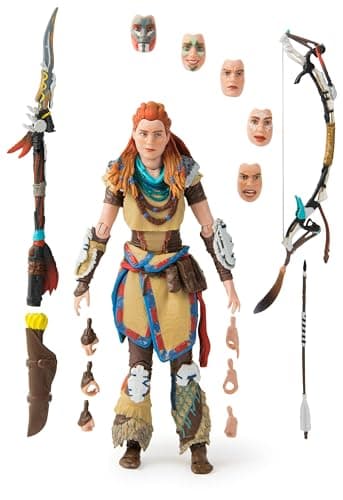 PlayStation Horizon Forbidden West, Deluxe 6” Aloy Action Figure with 15 Accessories, The Shapes Collection, for PS5 Fans & Collectors Ages 17+ - Image 2
