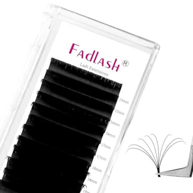 FADLASH Eyelash Extensions D Curl 0.07 15-20mm Mixed Tray Easy Fan Lash Extensions Volume Lashes 2D-10D Self Fanning Lash Extensions (0.07-D, 15-20mm Mix) - Image 9
