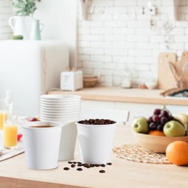 SIUQ 300 Pack 5 oz Paper Cups, White Disposable Paper Cups, Small Bathroom Mouthwash Cups, Hot/Cold Drinking Cup for Bathroom, Home, Party, Office, Picnic, Travel - Image 5