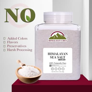 Himalayan Chef Coarse Grain Himalayan Sea Salt, 5 lb Jar - Pure, Natural, Non-GMO, Kosher, Ideal for Cooking, Baking, Seasoning, and Grinder Refills - Image 5