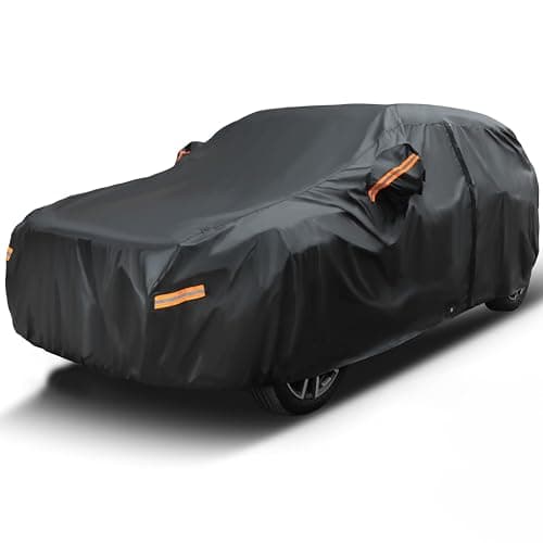 EzyShade 10-Layer SUV Car Cover Waterproof All Weather. See Vehicle Size-Chart for Accurate Fit. Outdoor Full Exterior Covers for Automobiles. Car Tarp Jeep Rav4 CRV. Black, Size S3 (See SizeChart) - Image 1
