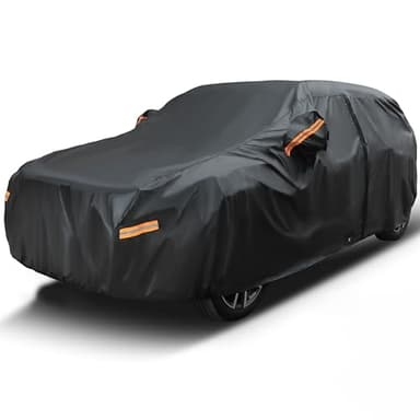EzyShade 10-Layer SUV Car Cover Waterproof All Weather. See Vehicle Size-Chart for Accurate Fit. Outdoor Full Exterior Covers for Automobiles. Car Tarp Jeep Rav4 CRV. Black, Size S3 (See SizeChart) - Image 1