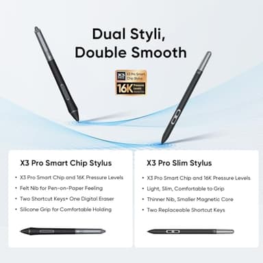 XPPen Artist Pro 24 Gen2 165hz Drawing Tablet with Screen, △E < 1 Graphic Tablet with Full Laminated AG Screen, Drawing Monitor with Dual 16384 Pen Pressure Battery-Free Stylus, Mini Keydial, 23.8" - Image 4