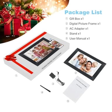 Uhale 10.1 Inch WiFi Digital Picture Frame Black,1280x800 HD IPS Touch Screen Photo Frame Electronic,16GB Memory, Auto-Rotate,Wall Mountable,Share Photos/Videos Instantly via Uhale App from Anywhere - Image 9