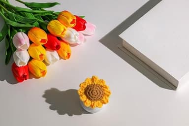 SITUMEIZI Fake Flowers Tulips Artificial Silk Flower 15pcs Real Touch 14" for Spring Easter Home Kitchen Wedding Bouquet Bulk Mother's Gift Day Decorations(Assorted Colors,5) - Image 8