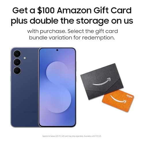 SAMSUNG Galaxy S25 FE Cell Phone + Gift Card & Storage Upgrade, 256GB Unlocked Android AI Smartphone, Large Display, 4900mAh Battery, High Res-Camera, AI Photo Edits, Durable, US 1 Yr Warranty, Navy - Image 1