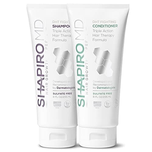 Shapiro MD Hair Growth Experts Hair Loss Shampoo and Conditioner, DHT Fighting Vegan Formula for Thinning Hair Developed by Dermatologists, Experience Healthier, Fuller & Thicker Looking Hair - Image 1