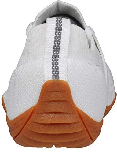 WHITIN Women's Low Zero Drop Shoes Minimalist Barefoot Trail Running Camping Size 10 Female Wide Toe Box Fitness Workout Minimus Sneaker White/Gum 41 - Image 3