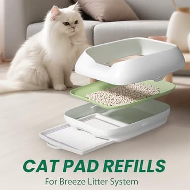 IMMCUTE Multi-Cat Litter Pads 16.9" X 11.4", 30 Ct, True Odor Control Cat Pee Pads, Thickened Pee Pads for Breeze System, Pee Pads for Cats, Super Absorbent Up to 2L, Unscented - Image 8