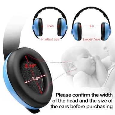 BBTKCARE Baby Ear Protection Noise Cancelling Headphones for Babies for 3 Months to 3 Years (Blue) - Image 7