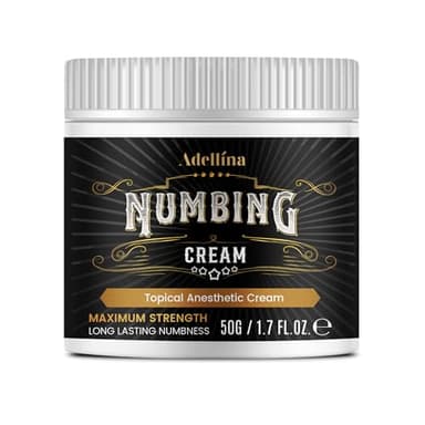 Numbing Cream Maximum Strength: 6 Hours Painless Numbing Cream for Piercing Waxing Injections Microblading Hemorrhoid 50g/1.7oz - Image 1
