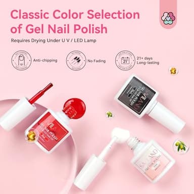 SAVILAND Acrylic Nail Kit with Drill: Professional Nail Kit Acrylic Set for Beginners with Everything Gel Polish U V Light Decorations for Home Salon Gift Set - Image 6