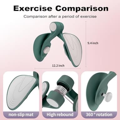 ZONRIBIN Thigh Master - Thigh & Hip Strengtheners,Thigh Toner & Butt, Leg, Arm Toning Master Equipment for Home Gym Workout (Dark Green) - Image 3