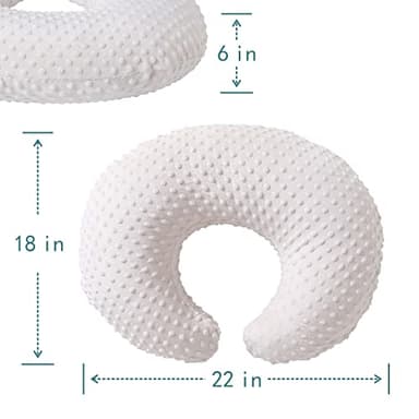QUENESS Nursing Pillow and Positioner, Breastfeeding, Bottle Feeding, Baby Sitting Support with Removable Ultra Soft Cover, Tummy Time Support for Baby Boys and Girls (Beige) - Image 5