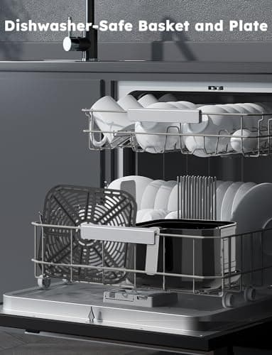 Nuwave Brio Plus 8 Qt Air Fryer, PFAS Free, New & Improved, Digital Touch Screen, Cool White Display, 50°F~400°F in Precise 5°, 5 Cook Functions, 100 Presets & 50 Memory, 3 Wattages 700, 1500, 1800 - Image 7