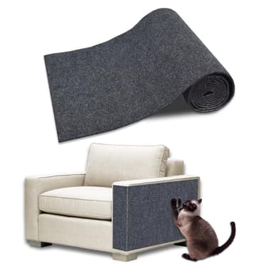 YCCYYCCY Cat Scratching Mat with Self-Adhesive, 39"x15.7" Cat Scratcher Carpet, Cat Scratch Protectors for Sofa Furniture Wall, Anti Scratch Furniture Protector, Included Nails for Couch(Gray,40100) - Image 1