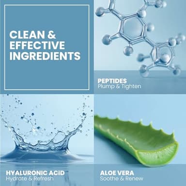 Collagen Peptide Serum for Face – Anti Aging Facial Treatment with Peptides & Hyaluronic Acid – Gentle Formula for Sensitive Skin, Microneedling Pen, Derma Roller, Skin Firming & Hydrating (2 Oz) - Image 8