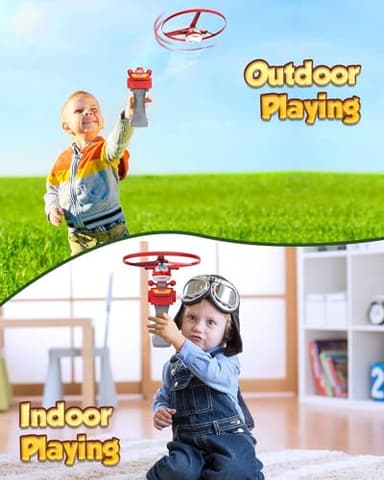 Super Wings Flying Toys, Jett Flying Toys for Kids Ages 3-5 4-8, Fun Outdoor Flying Disc Launcher Toys, Airplane Outside Flying Toys for Kids Boys Girls 3 4 5 6 7 8 Year Old - Image 7
