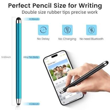 Stylus Pen for Touchscreen,10 Pack Stylus 2 in 1 Capacitive Apple Pen ipad Stylus Pencil Universal Stylus Pen for iPad iPhone Android Phone Samsung Galaxy Tablets Laptops Chromebook All Touch Screens - Image 2