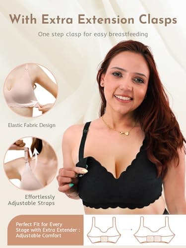 MomWills Nursing Bras for Breastfeeding, Seamless Ultra Comfort Maternity Bra, Natural Shape Pregnancy Bras for Women - Image 2