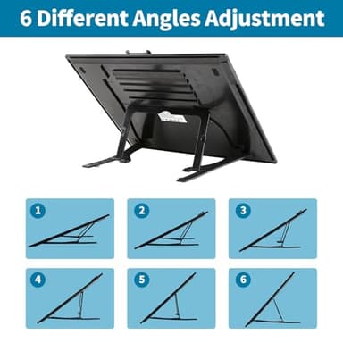 KOBAIBAN Wireless A3 LED Light Pad with Foldable Stand, Top Clip, 3 Colors/Stepless/ 6-Level Dimmable Brightness Rechargeable tracing Light Box/Board for Cricut Vinyl, Weeding Tool, Diamond Painting - Image 3