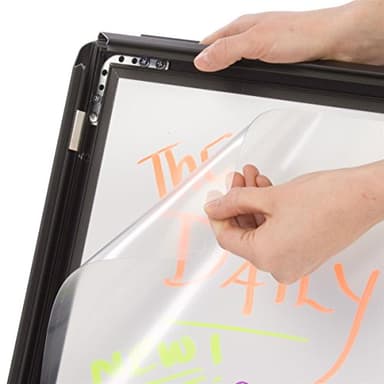 T-SIGN Sidewalk Sign for Indoor & Outdoor Sign - Open Aluminum A Frame Sign Poster Board 24x36 Inches, White Dry Erase Surface - Heavy Duty Double Sided Sandwich Board, Street Advertising Sign Board - Image 7