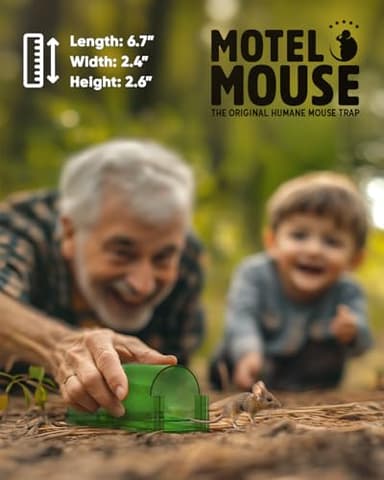 Motel Mouse Humane No Kill Live Catch and Release Mouse Traps, Reusable with Cleaning Brush - 4 Pack - Image 5