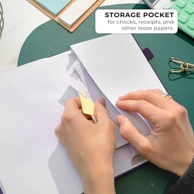 Clever Fox Check Register Book - Deluxe Transaction Register, Accounting Ledger Book, Checkbook Register & Checking Account Register Book for Personal and Work Use, A5 Hardcover - Purple - Image 6