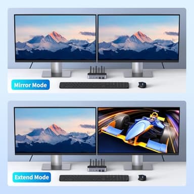 UGREEN HDMI KVM Switch 2 Monitors 2 Computers 4K@60Hz, with 4 USB 3.0 Ports for 2 Computers Sharing 2 Monitors Keyboard Mouse Printer with 4 HDMI Cables, 2 USB Cables, Power Adapter and Controller - Image 6