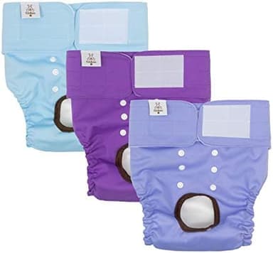 CuteBone Dog Diapers Female Washable Small Medium Large 3 Pack Reusable Doggie Diapers Puppy Period Pants for Doggy Heat Cycle Peeing D11XL - Image 4