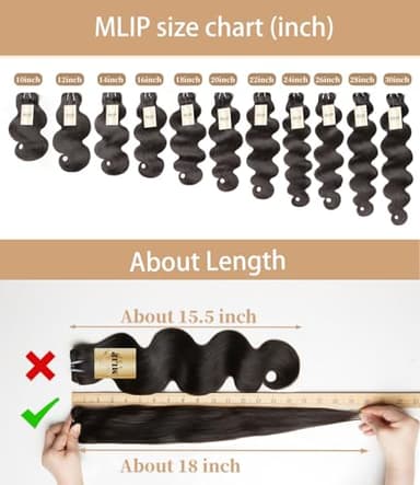 mlip Raw Bundles Human Hair Body Wave, No Tangle Shedding, Keep Texture Silky Soft After Multiple Washes, 15A Raw Indian Hair Bundles 18 20 22 Inches, Triple Lifespan 3X - Image 2