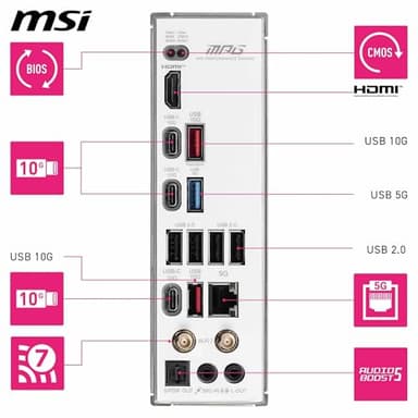 MSI MPG B850 Edge TI WiFi Motherboard, ATX - Supports AMD Ryzen 9000/8000 / 7000 Processors, AM5-80A SPS VRM, DDR5 Memory Boost (8400+MT/s OC), PCIe 5.0 x16, M.2 Gen5, Wi-Fi 7, 5G LAN - Image 6