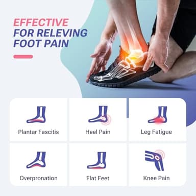 Plantar Fasciitis Orthotic Insole - Flat Feet Insoles Arch Supports, Orthotic Insoles for Women Men, Plantar Fasciitis Relief Reduce Muscle Fatigue, Trim to Fit Inserts Size 8-10, 1 Pair - Image 3