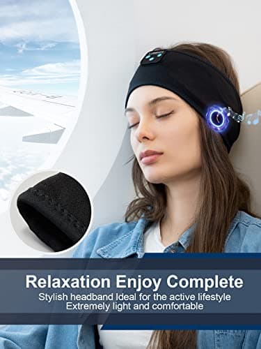 Lullaband Bluetooth Sleep Headphones Headband, Non-Slip Soft Stretchy Wireless Bluetooth Earphones with 10-Hour Battery Speakers for Sleep Travel Sports Yoga Meditation Running and Housework - Image 3
