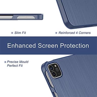 Soke Case for iPad Air 13 Inch (M3/M2) 2025/2024,iPad Pro 12.9 2022 2021(6th 5th Generation) - [Slim Trifold Stand + Auto Wake/Sleep],Protective Hard PC Back Cover (Navy) - Image 5