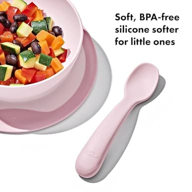 OXO Tot Silicone Spoons 2 Pack - Blossom and Opal - Image 2