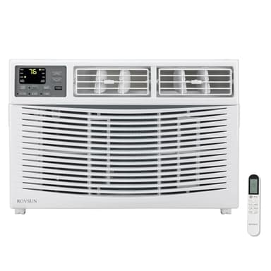 ROVSUN 8000 BTU Air Conditioner Window Unit with Heat, 4-in-1 Window AC Unit Cooler, Heater, Dehumidifier & Fan with Timer, Remote Control & Installation Kit for Rooms up to 350 Sq. Ft, 115V/60Hz - Image 1