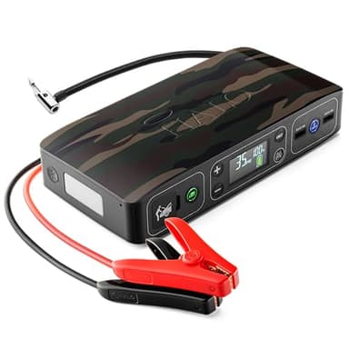 HALO Bolt Air 58830 Portable Car Battery Jump Starter | 100 PSI Air Compressor, 58.8Wh USB Power Bank, Emergency Floodlight & Charger, Jumps Cars SUVs & Trucks, Inflates Tires, TSA Approved — Camo - Image 1