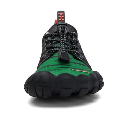 UBFEN Water Shoes Aqua Swim Shoes Mens Womens Beach Sports Quick Dry Barefoot for Boating Fishing Diving Surfing Black Dark Green Color Size US 10 Women 8.5 Men - Image 3