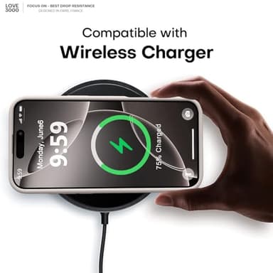 LOVE 3000 Designed for iPhone 16 Pro Case, Premium Silicone with [Soft Anti-Scratch Microfiber Lining] Shockproof Protective Phone Case for Men Women Girls 6.3", Stone - Image 7